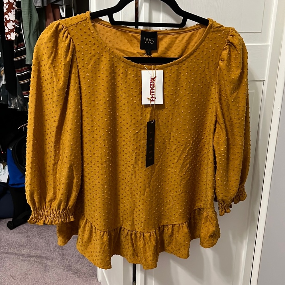 Mustard yellow blouse